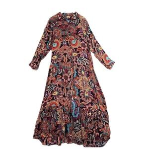 Karyn Seo Floral Sheer Maxi Dress XL Resort Coastal Maximalist